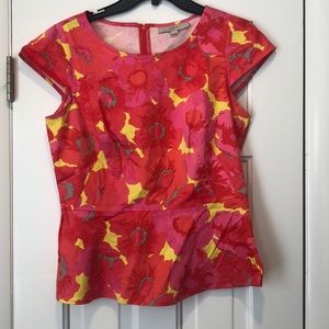 LOFT Floral Peplum Top